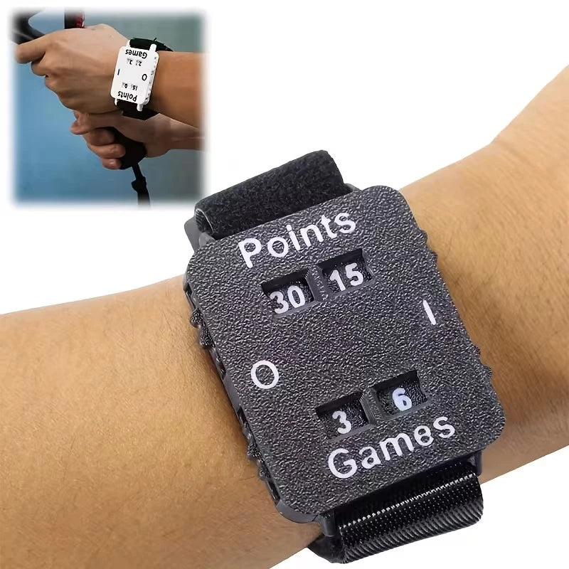 1pc Portable Cricket Tennis Padel Scorer Wristband - Instant Score