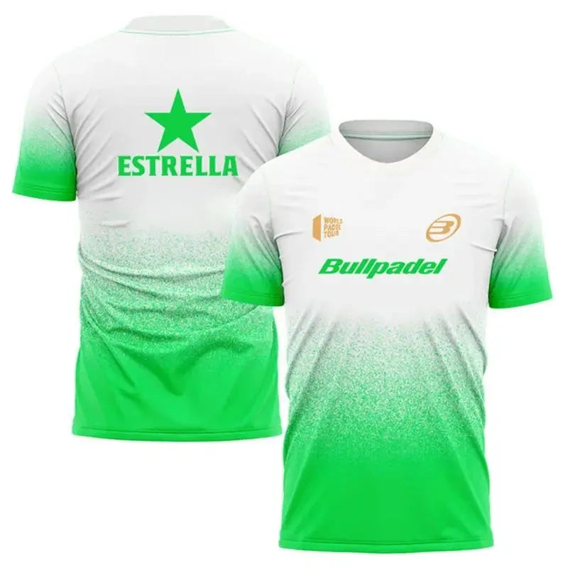 Fashion Gradient Harajuku Men's T-shirt Padel Tennis Sportswear Summer