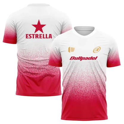 Fashion Gradient Harajuku Men's T Shirt Padel Tennis Sportswear Summer